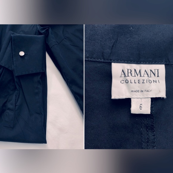 Armani Collezioni US6 Killer Vintage/Blk Top button pullover side-zip 🤩 blouse - Picture 2 of 16